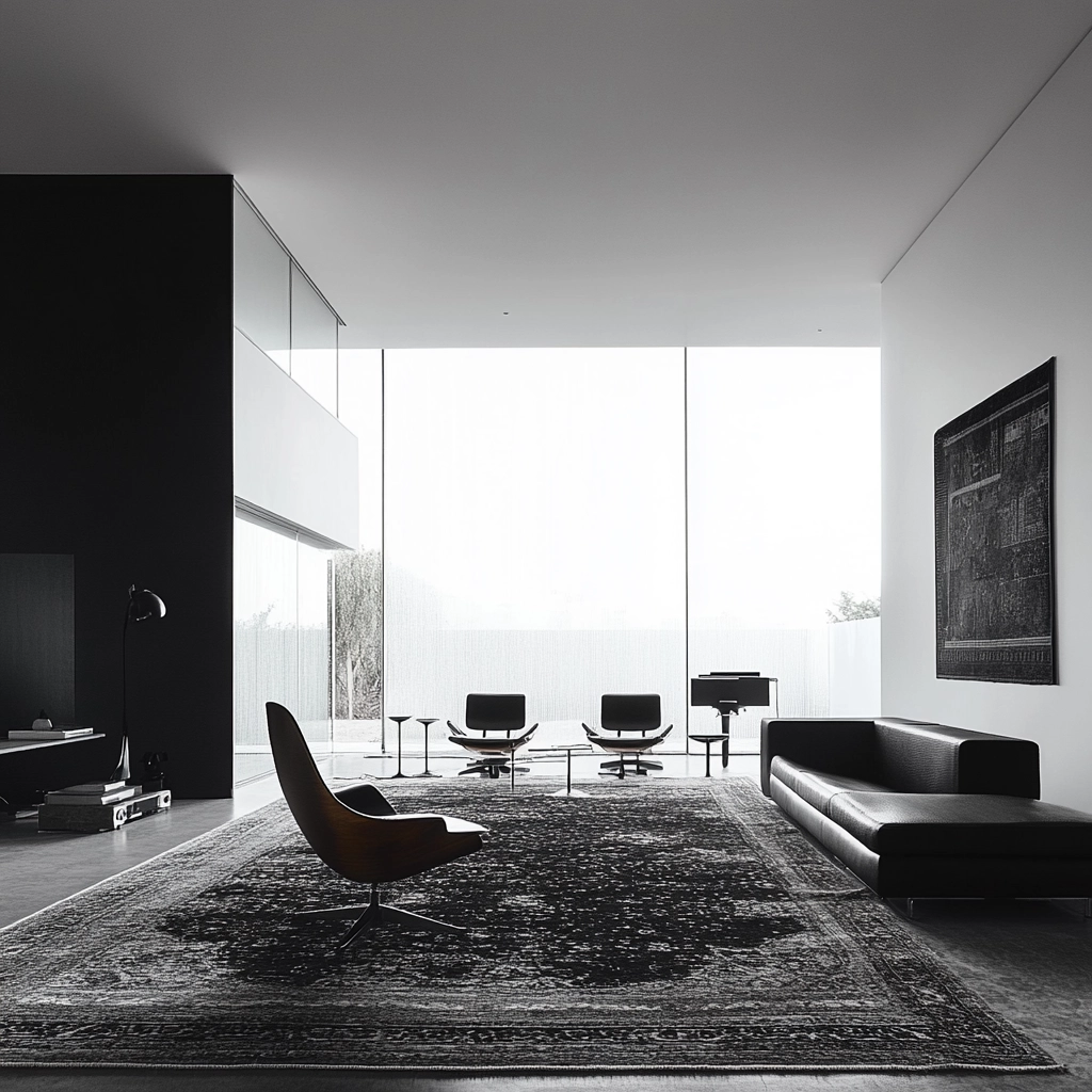 vintage carpet living room 37
