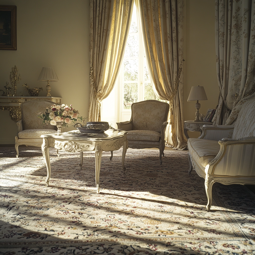 vintage carpet living room 41