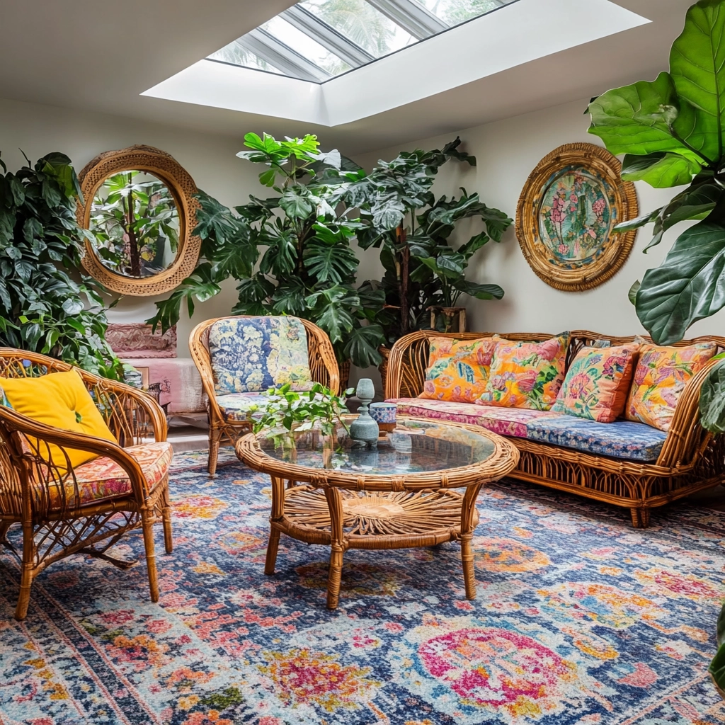 vintage carpet living room 45