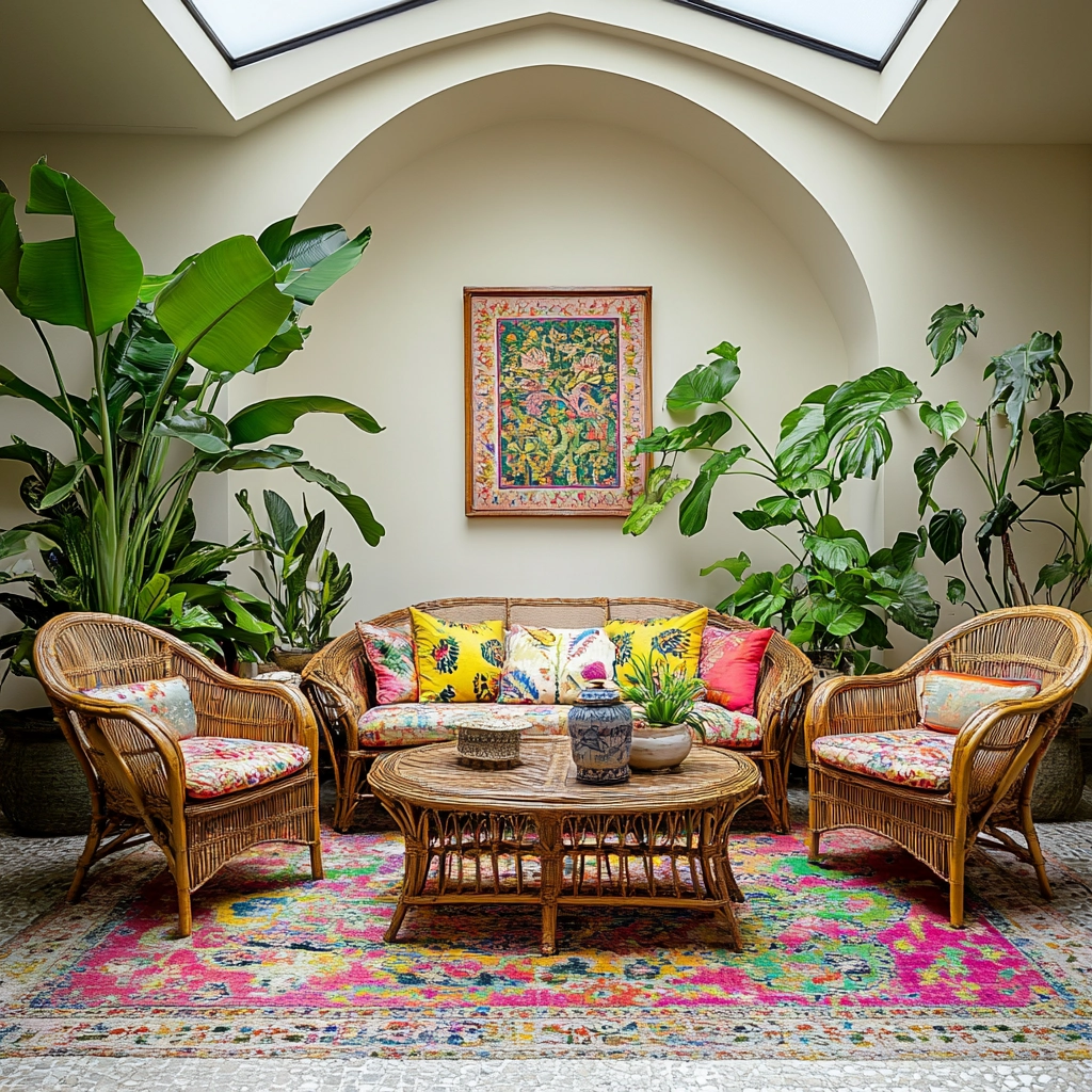 vintage carpet living room 47