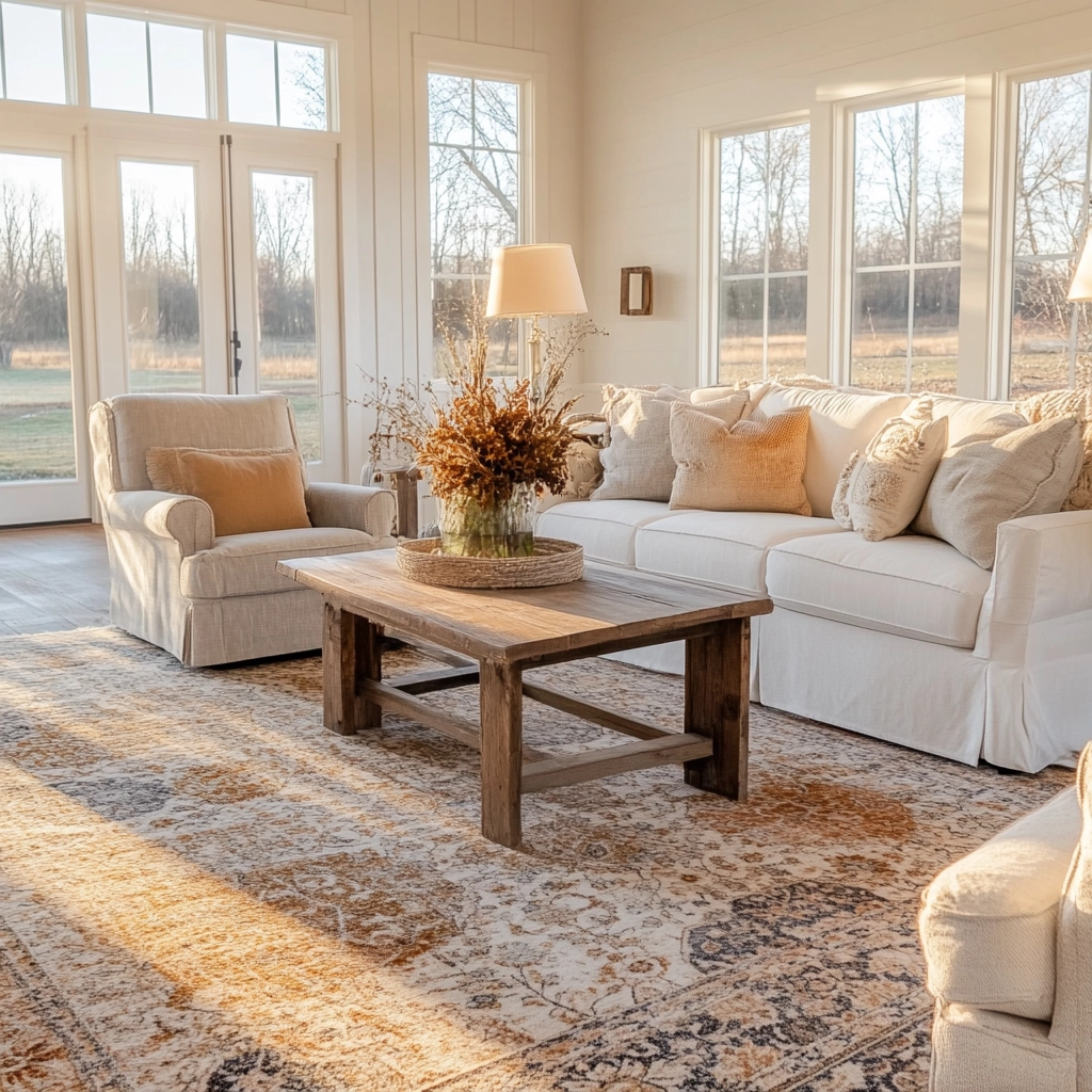 vintage carpet living room 57