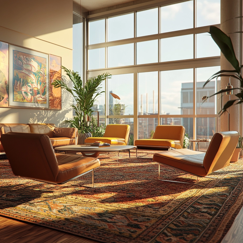 vintage carpet living room 66