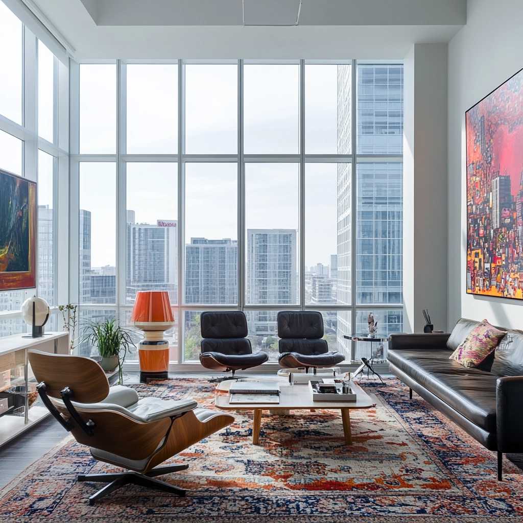 vintage carpet living room 67