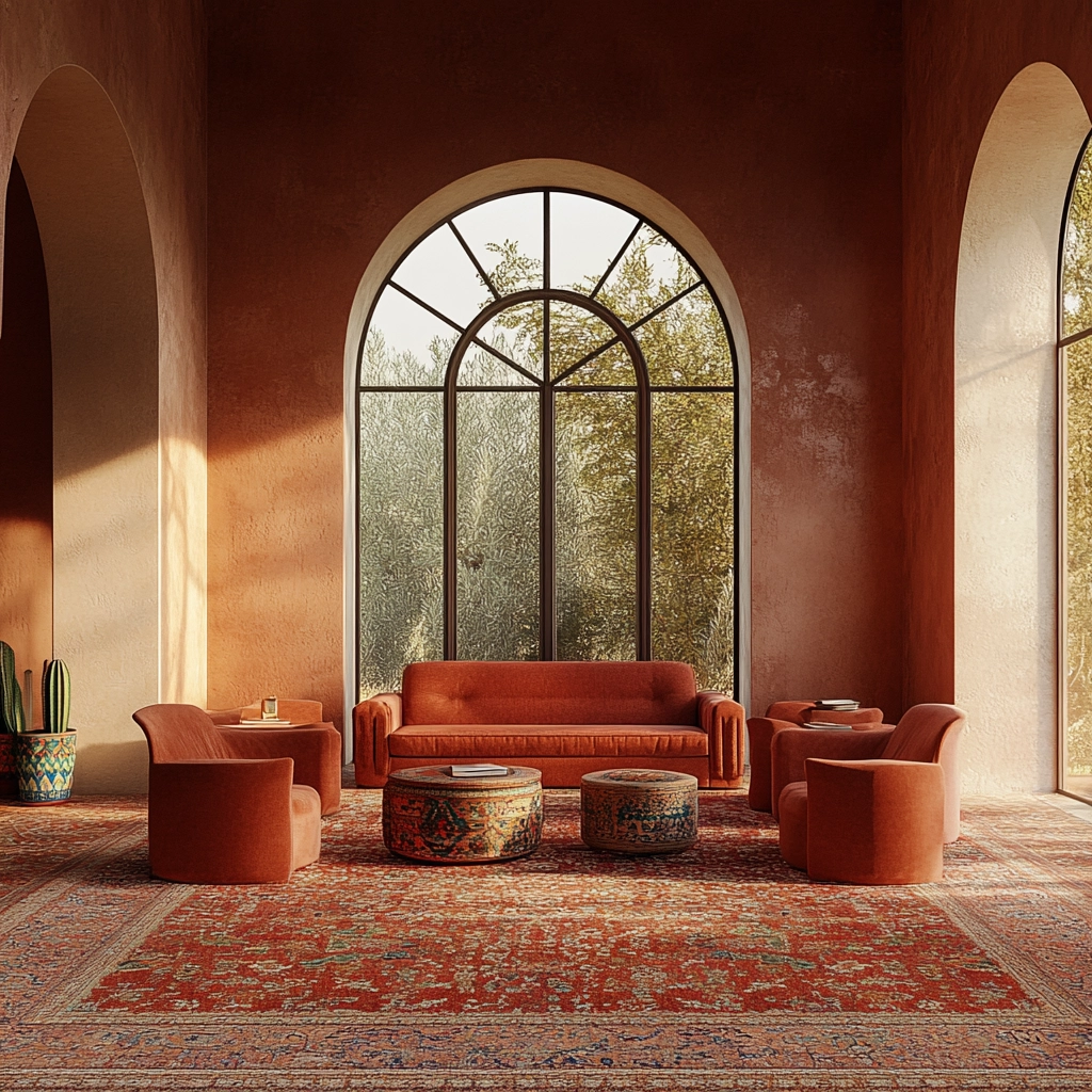 vintage carpet living room 70