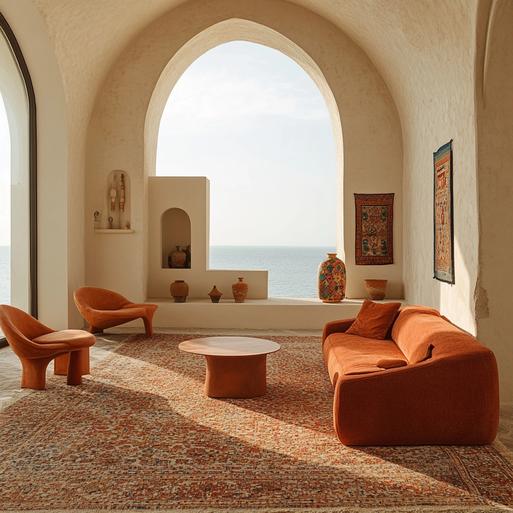 vintage carpet living room 72