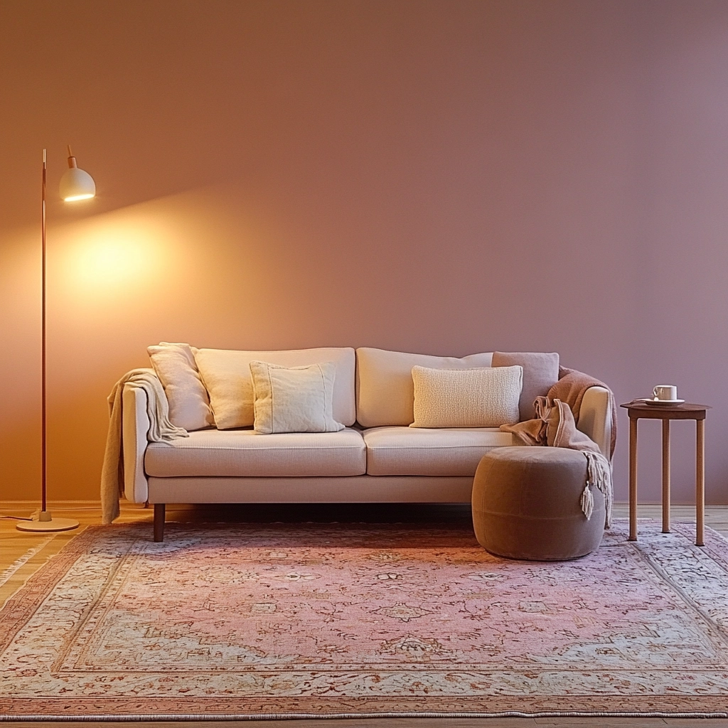 vintage carpet living room 8