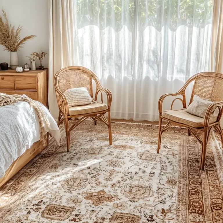 vintage rug bedroom 1