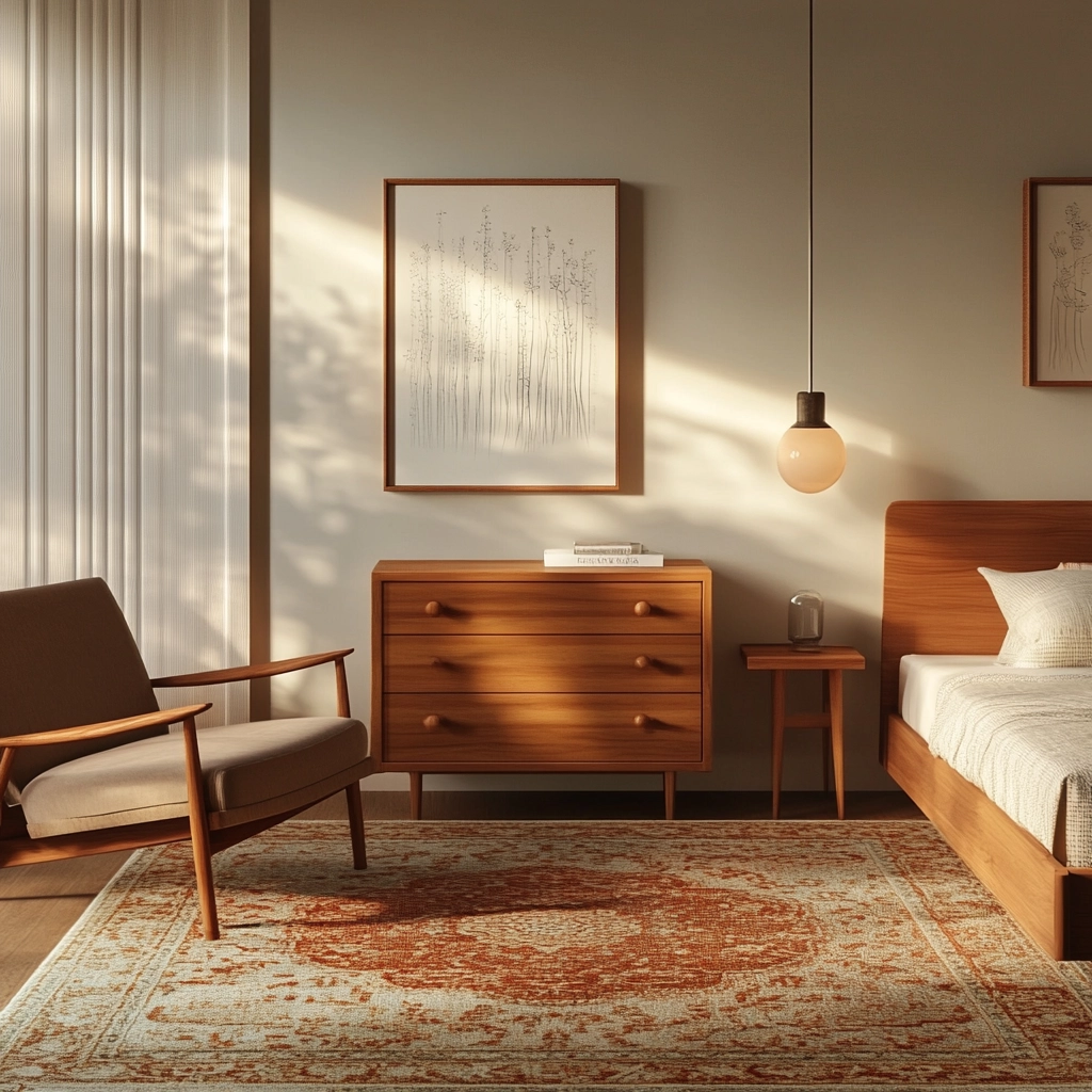 vintage rug bedroom 11