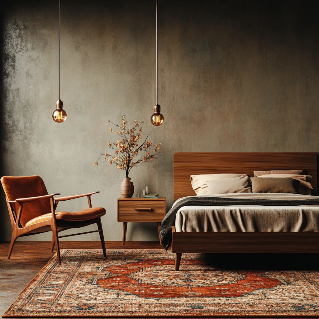 vintage rug bedroom 12
