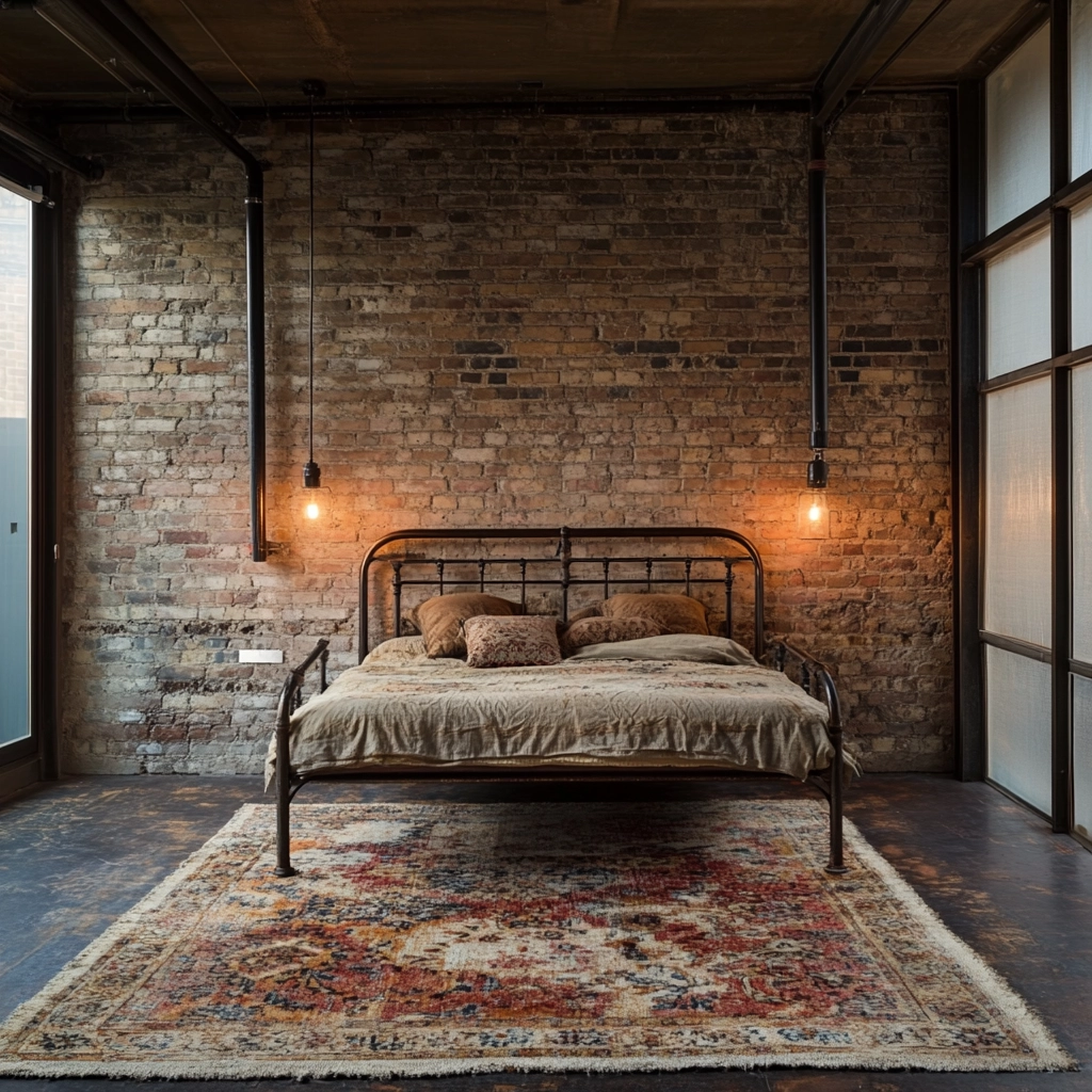 vintage rug bedroom 17