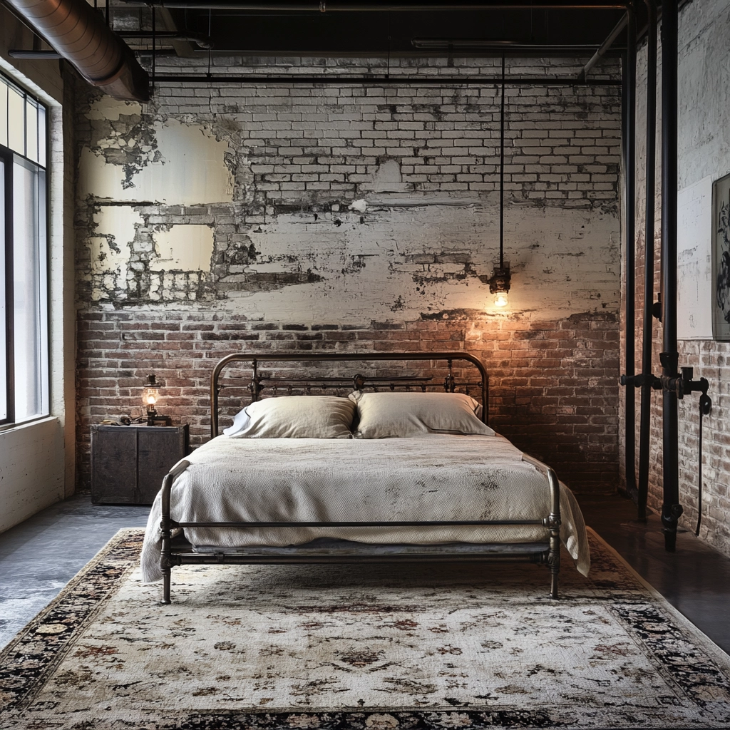 vintage rug bedroom 18