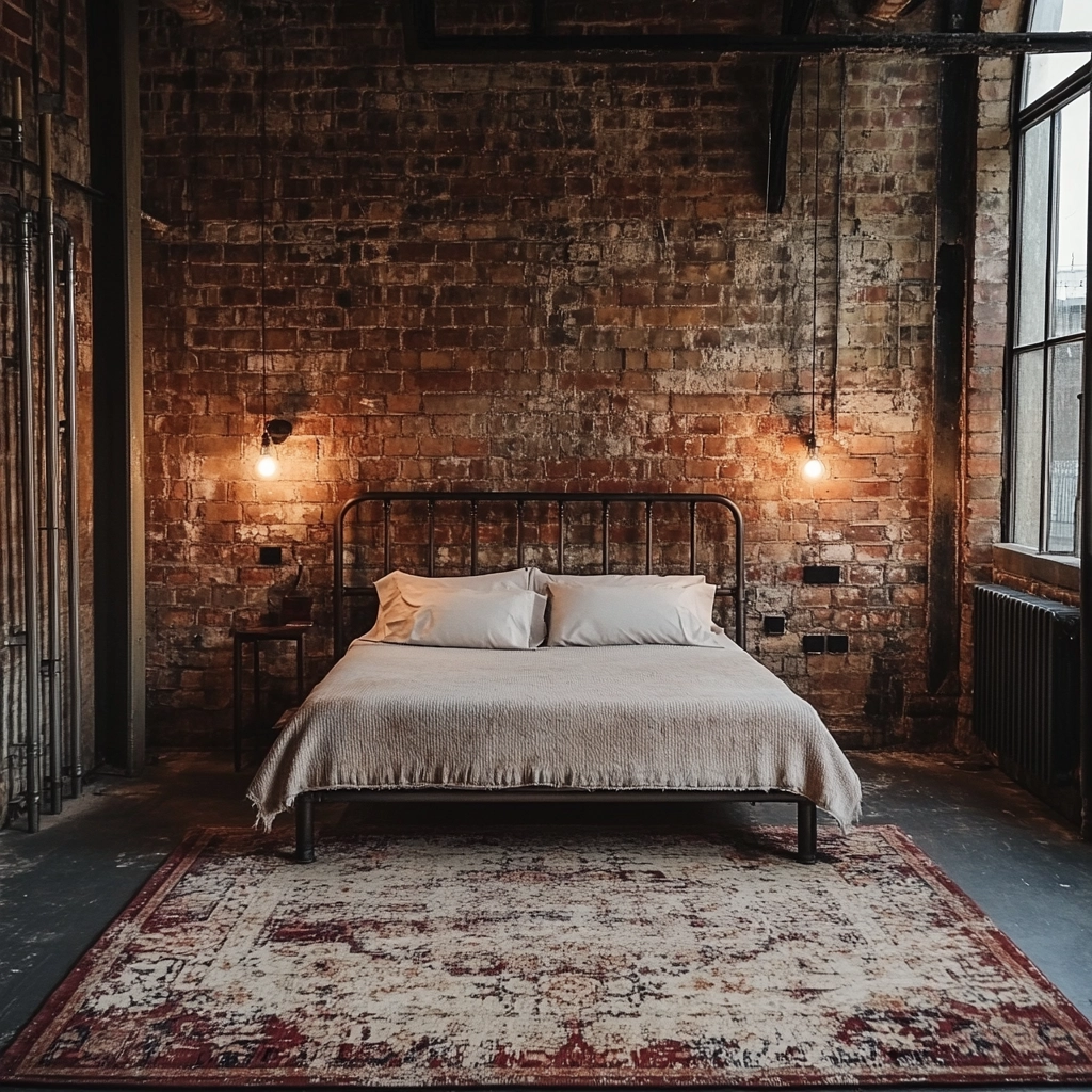 vintage rug bedroom 19