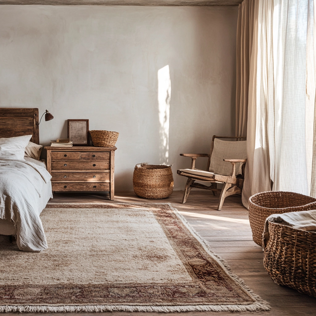 vintage rug bedroom 21