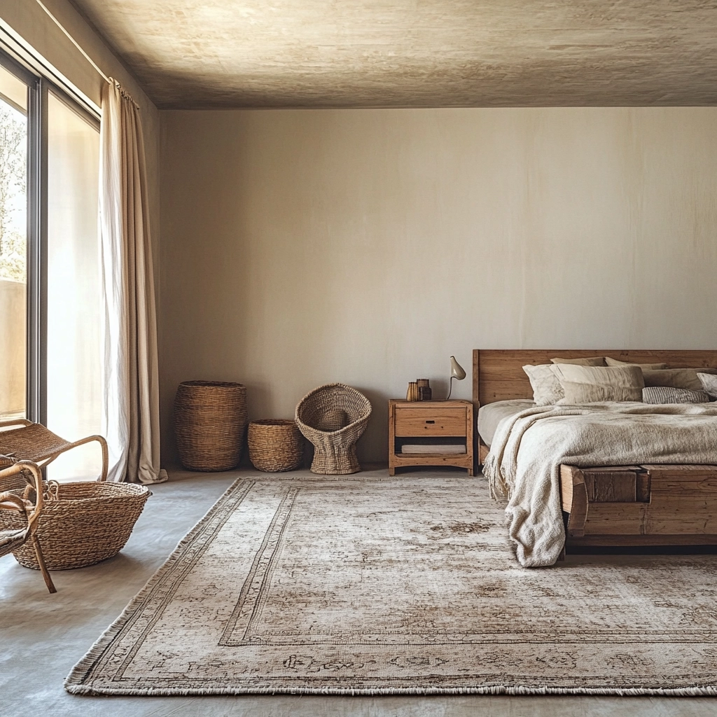 vintage rug bedroom 24