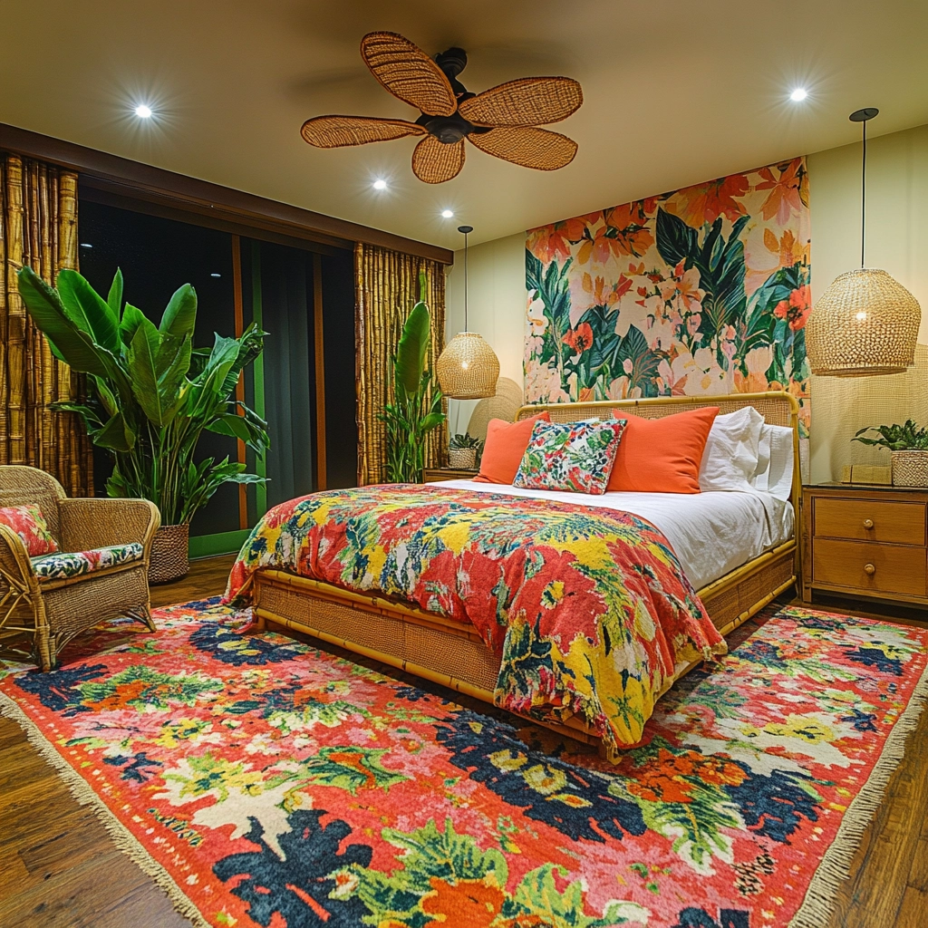 vintage rug bedroom 25