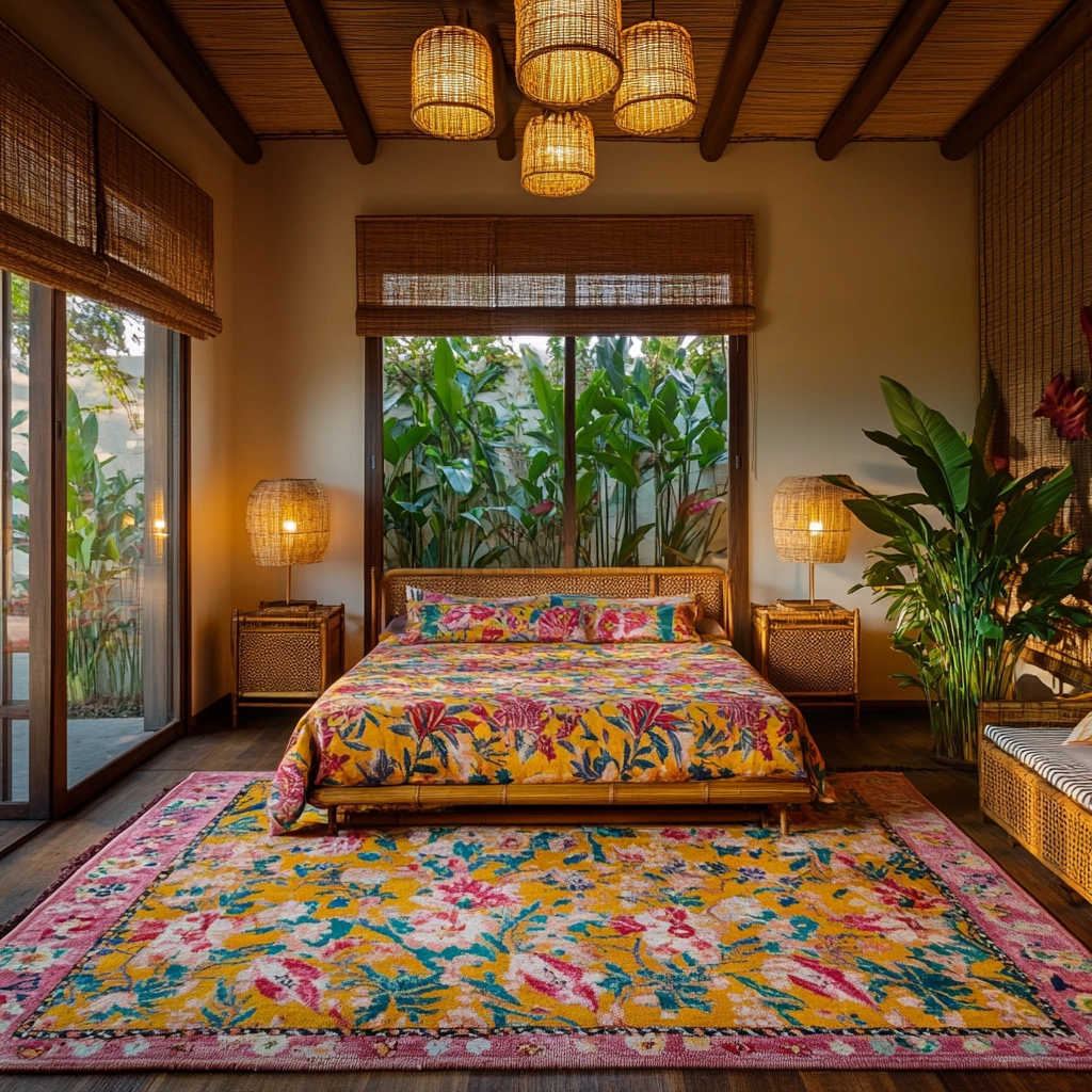 vintage rug bedroom 26