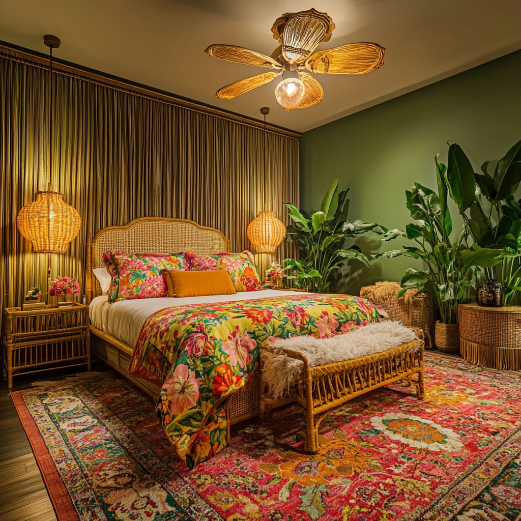 vintage rug bedroom 27