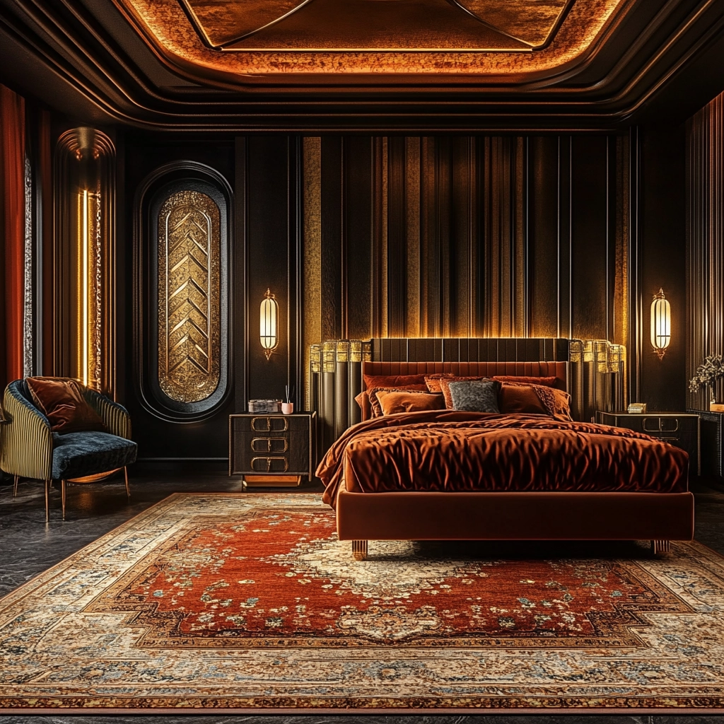 vintage rug bedroom 29