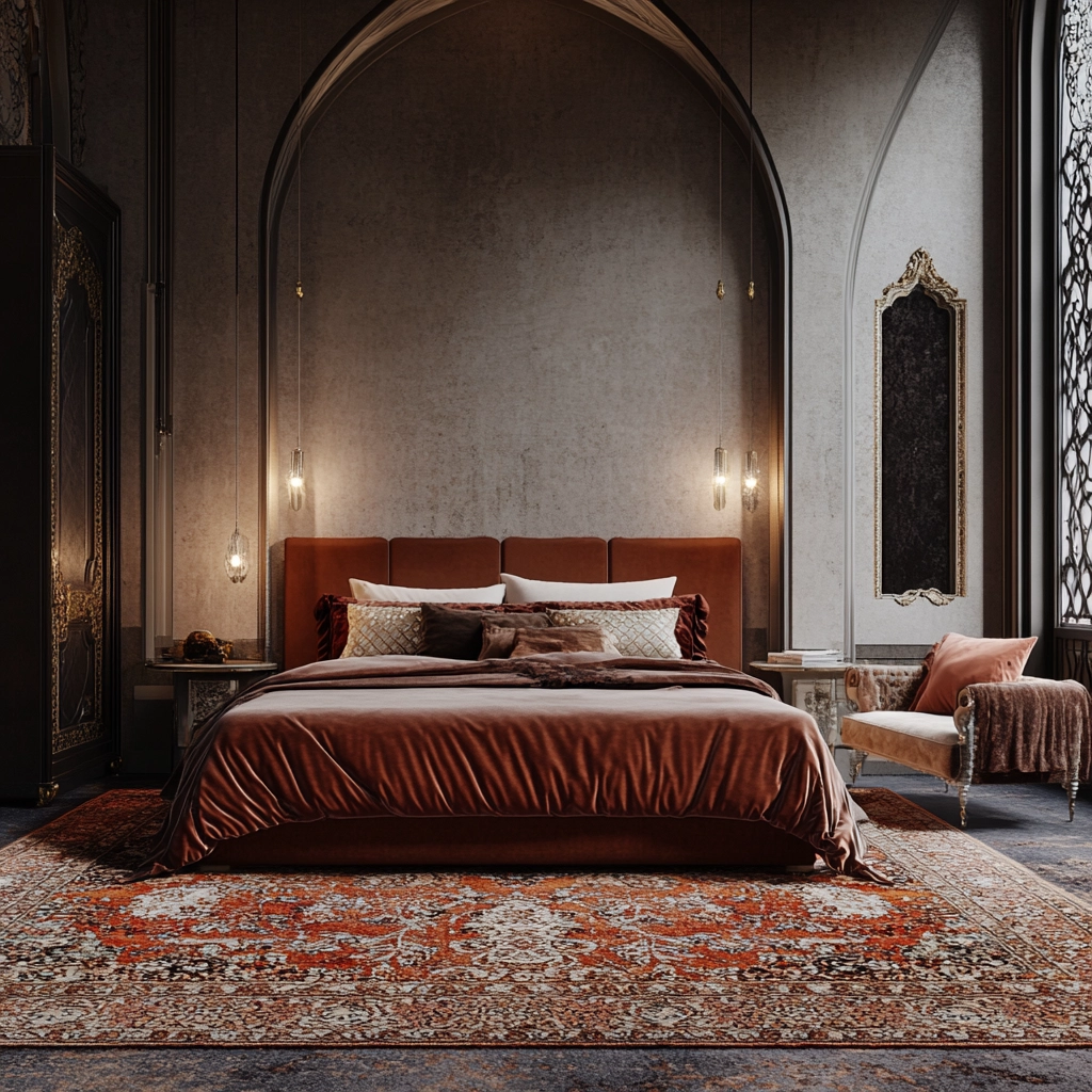 vintage rug bedroom 30