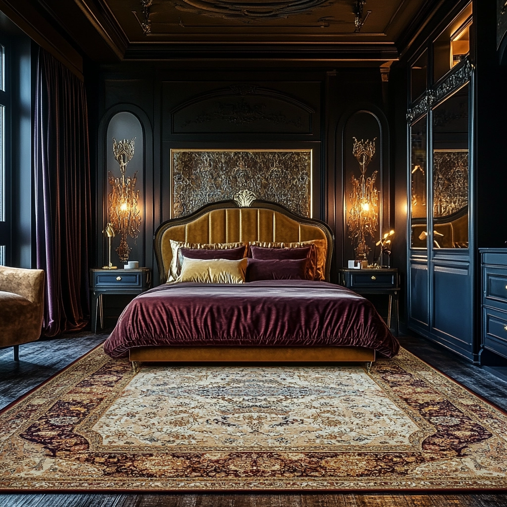vintage rug bedroom 32