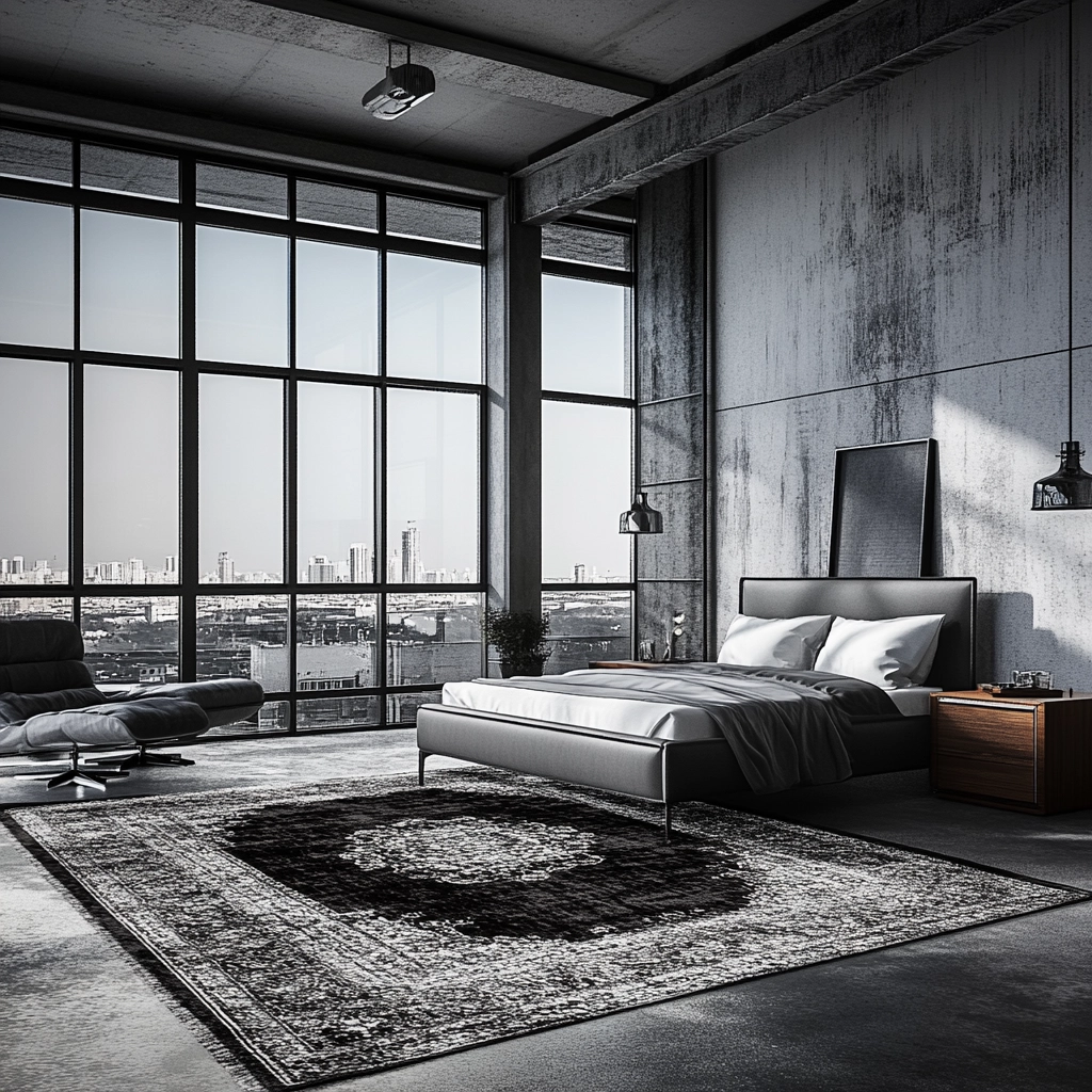 vintage rug bedroom 37