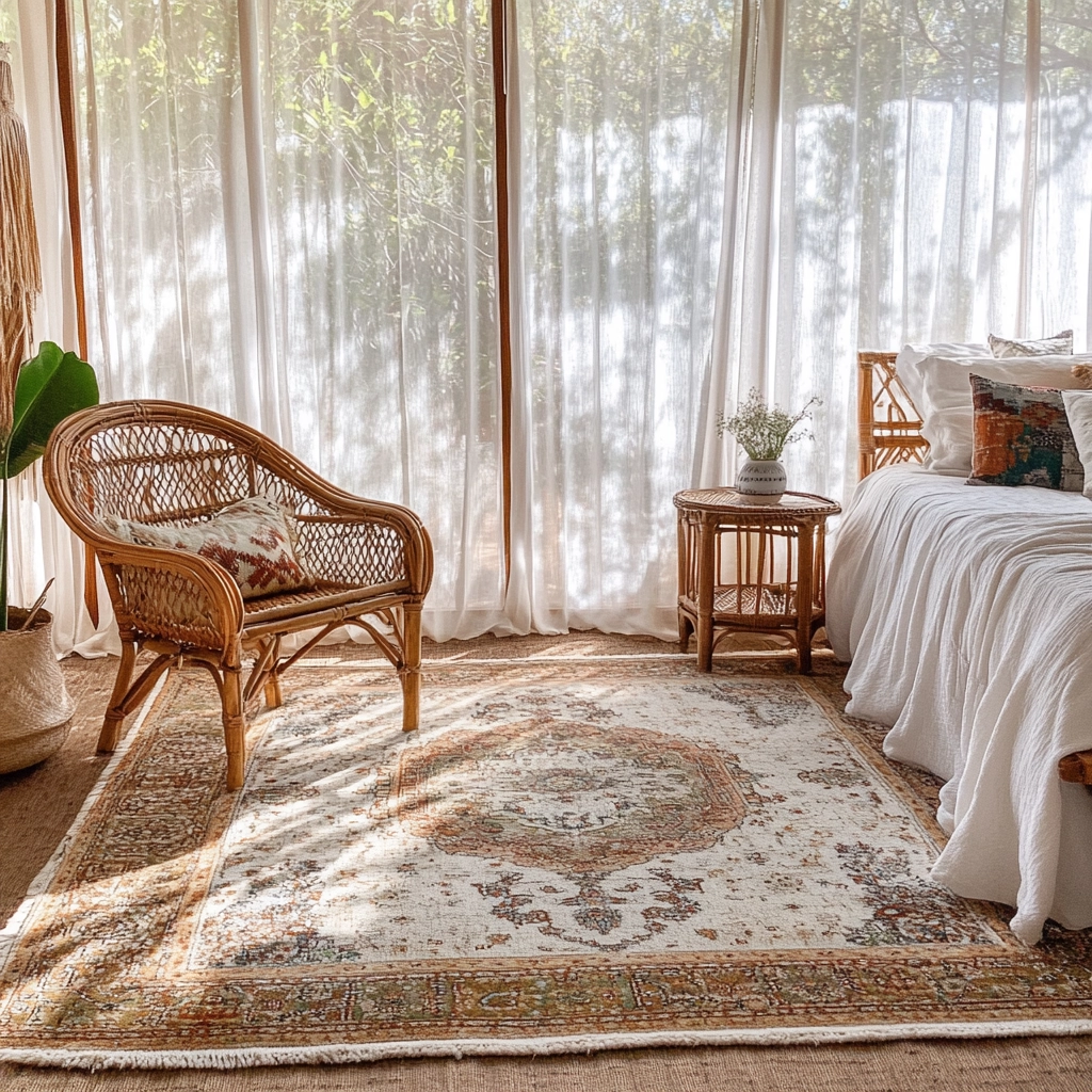 vintage rug bedroom 4