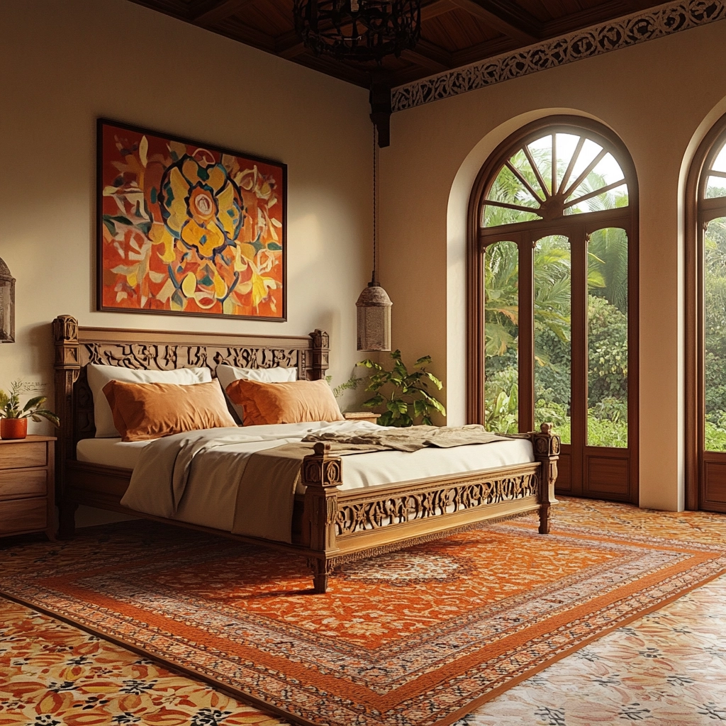 vintage rug bedroom 41