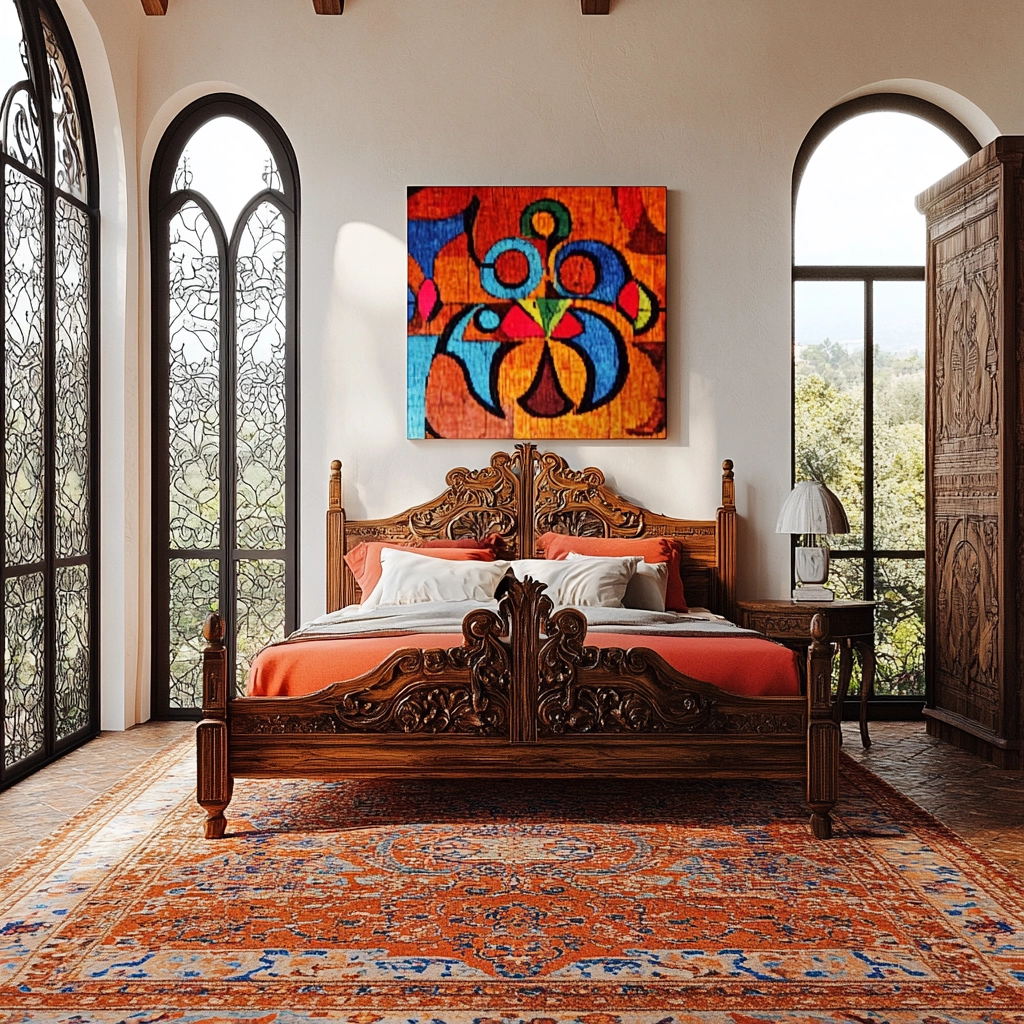 vintage rug bedroom 42