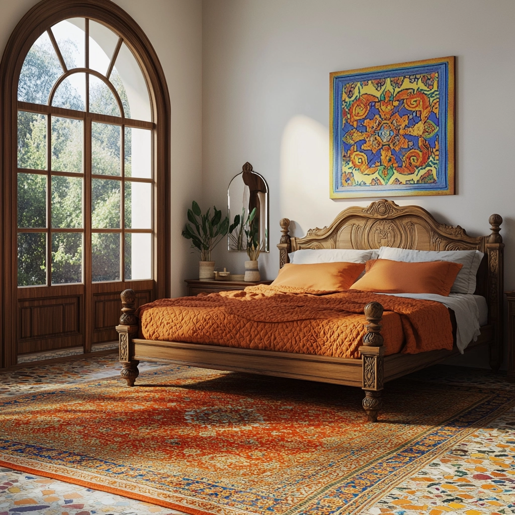 vintage rug bedroom 44