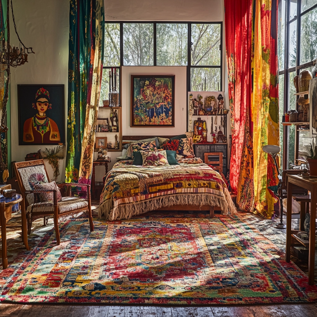 vintage rug bedroom 45