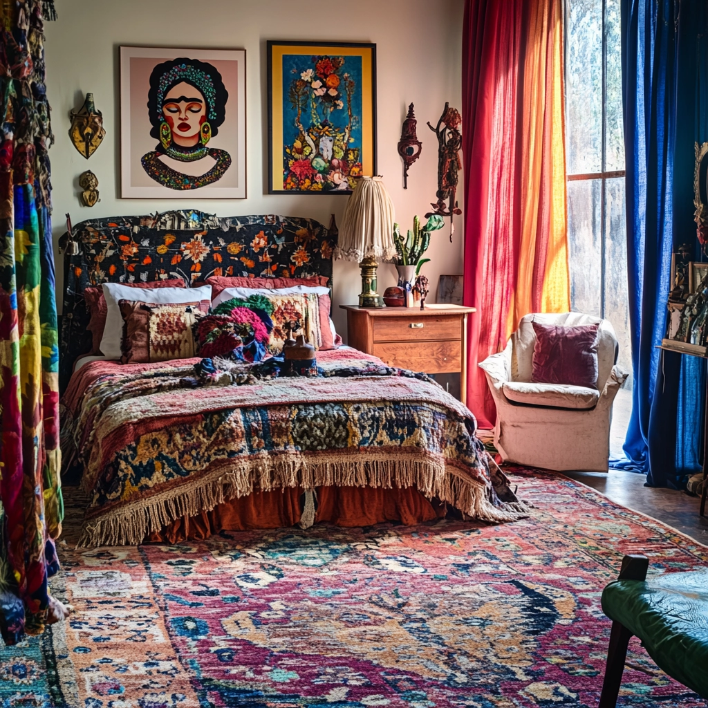 vintage rug bedroom 47