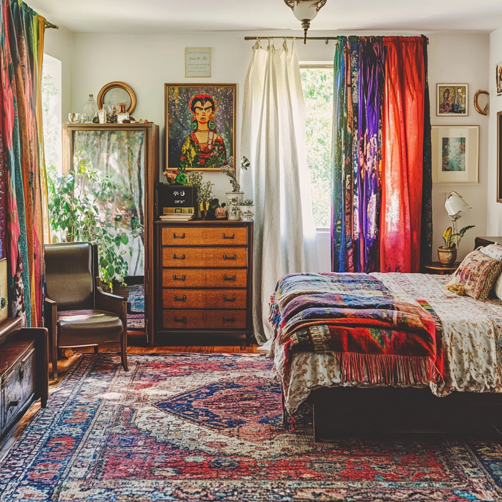 vintage rug bedroom 48
