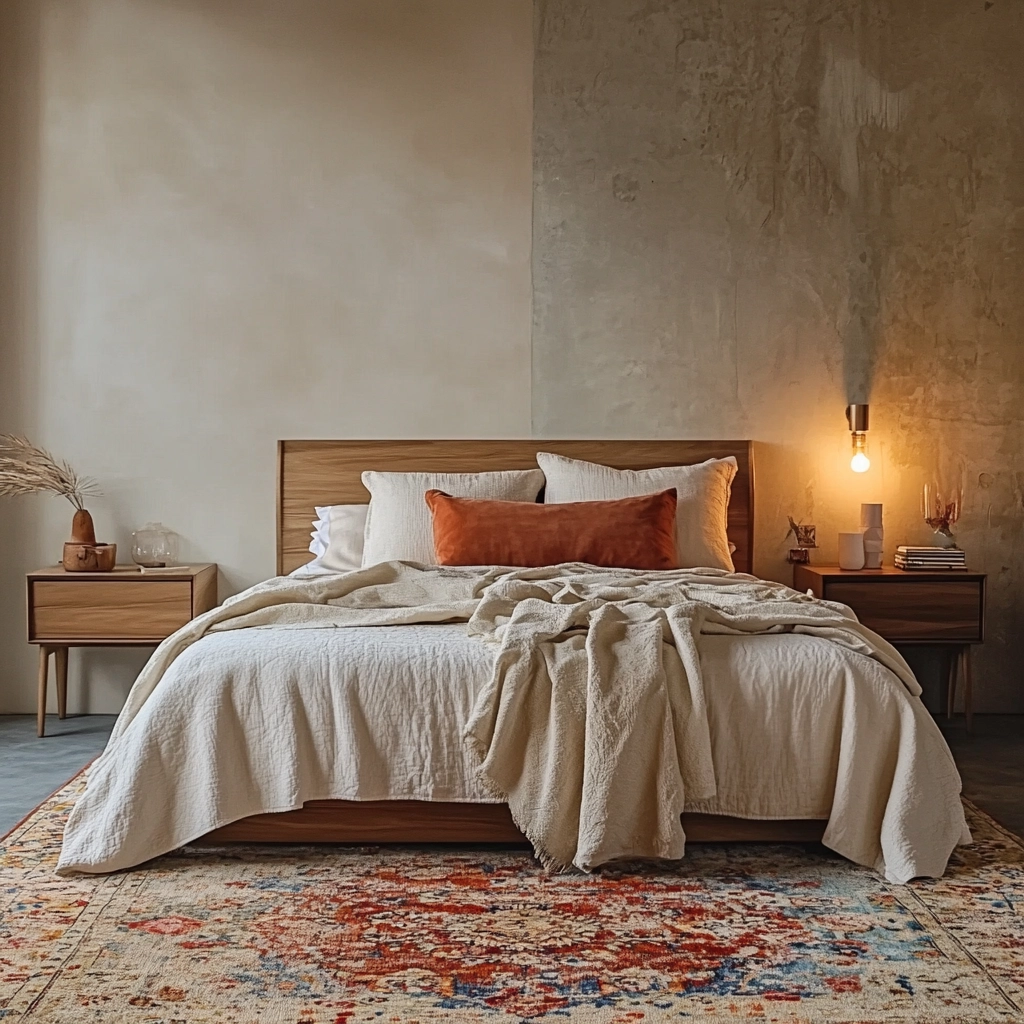 vintage rug bedroom 5
