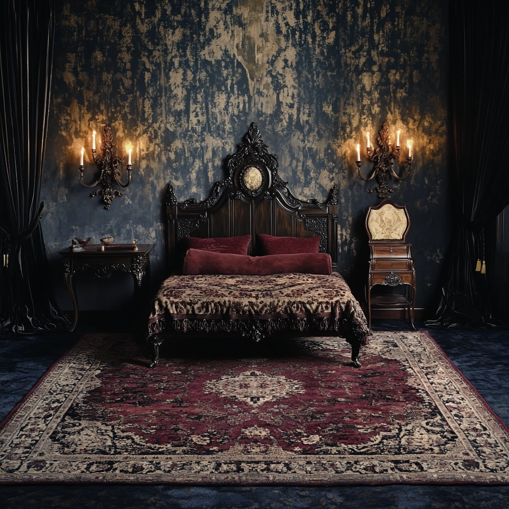 vintage rug bedroom 57
