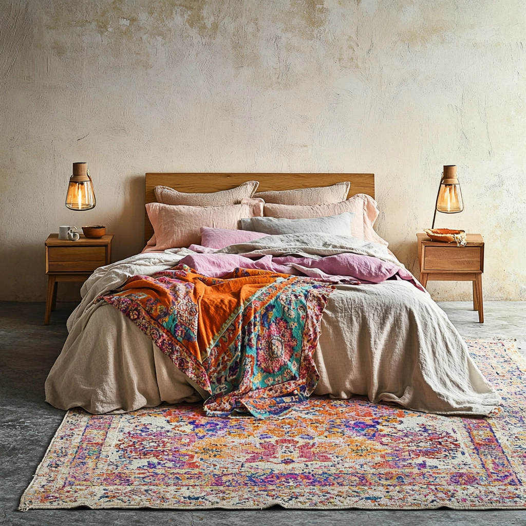 vintage rug bedroom 6