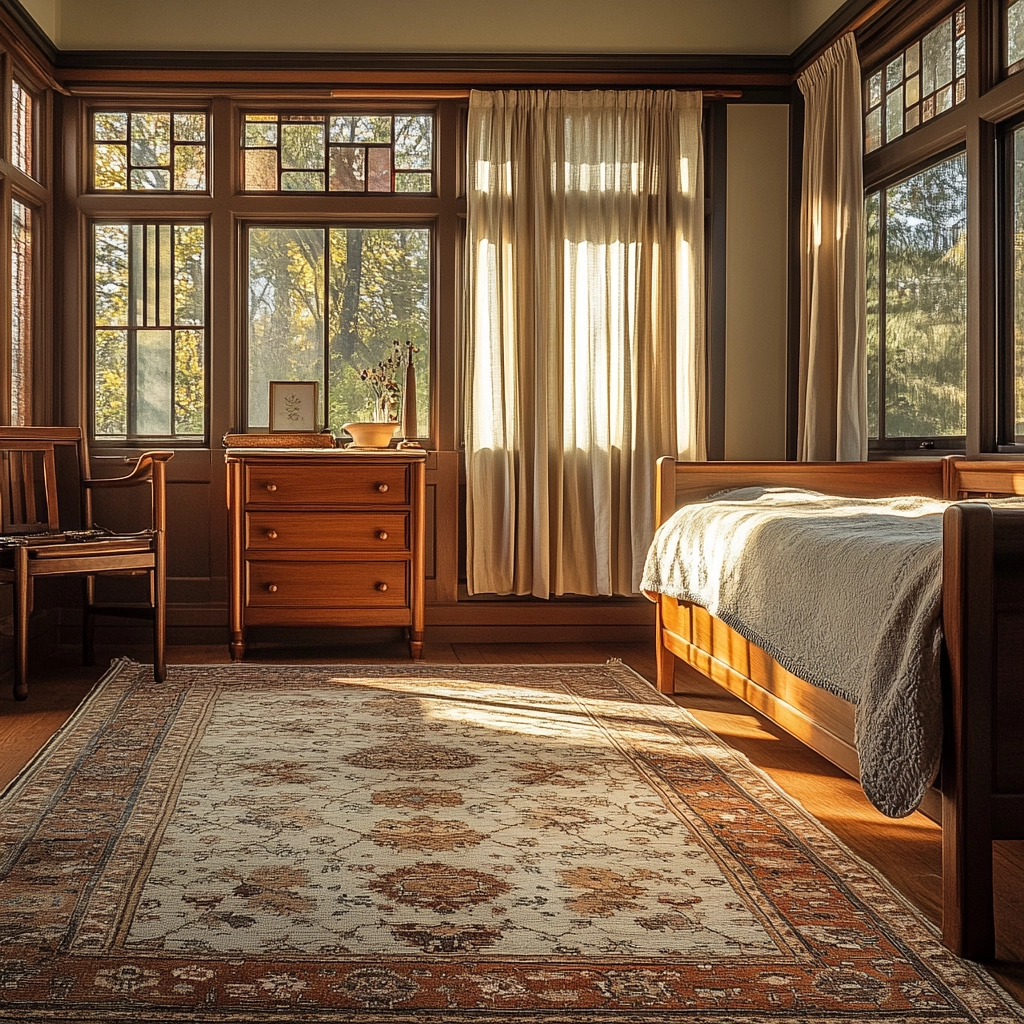 vintage rug bedroom 62