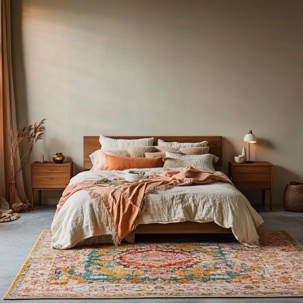 vintage rug bedroom 7