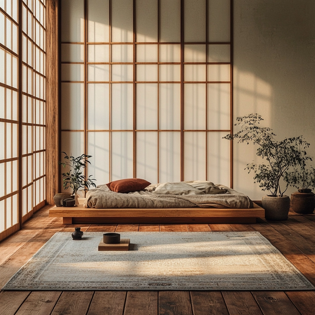 vintage rug bedroom 70