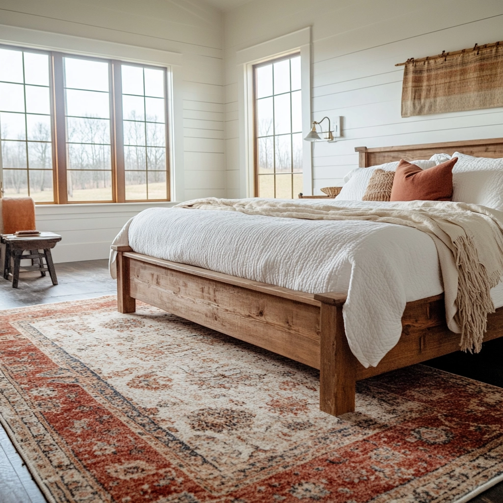 vintage rug bedroom 76