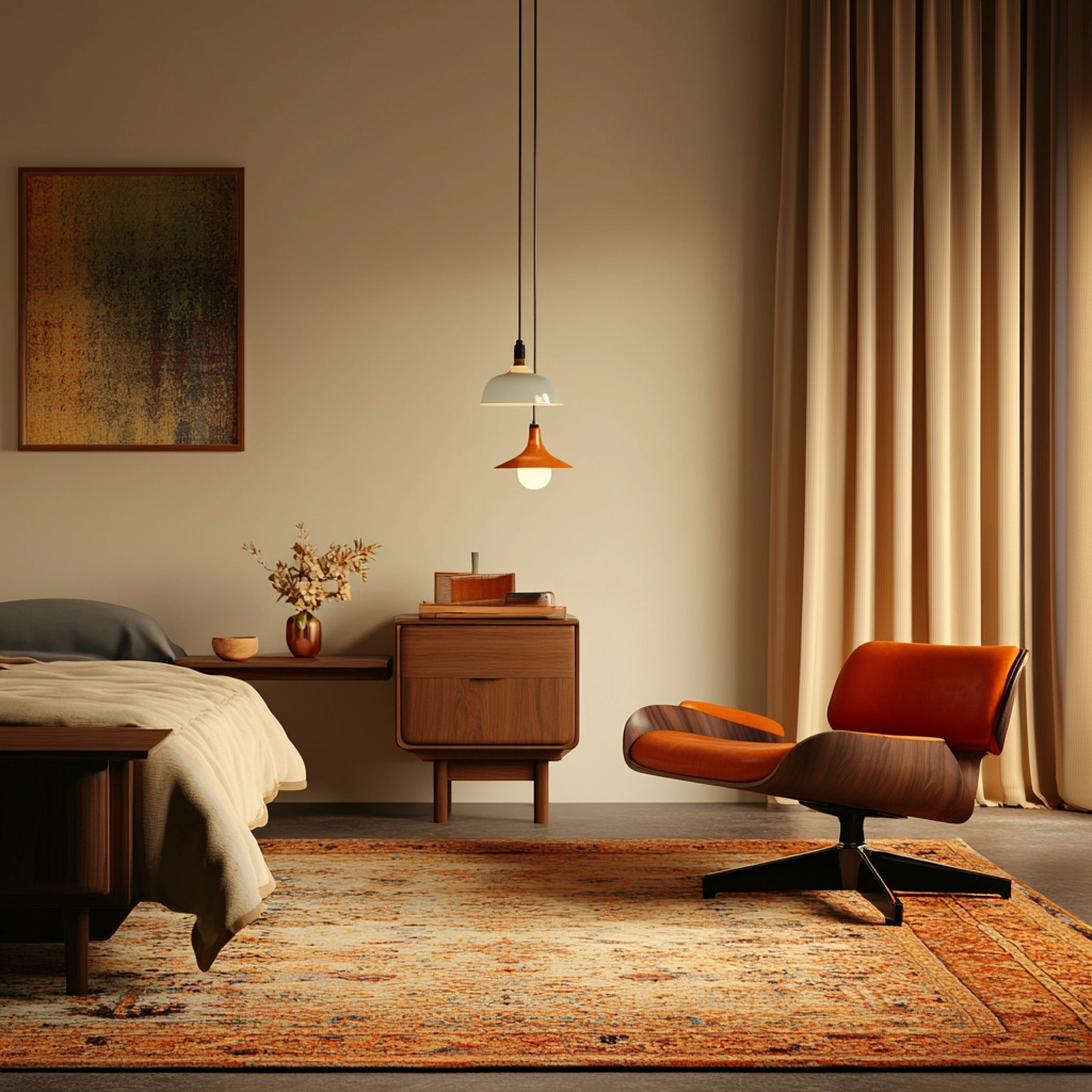 vintage rug bedroom 9