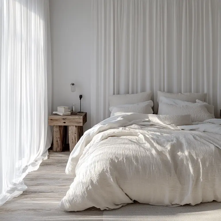 white and beige bedroom 1
