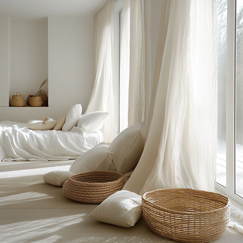 white and beige bedroom 11