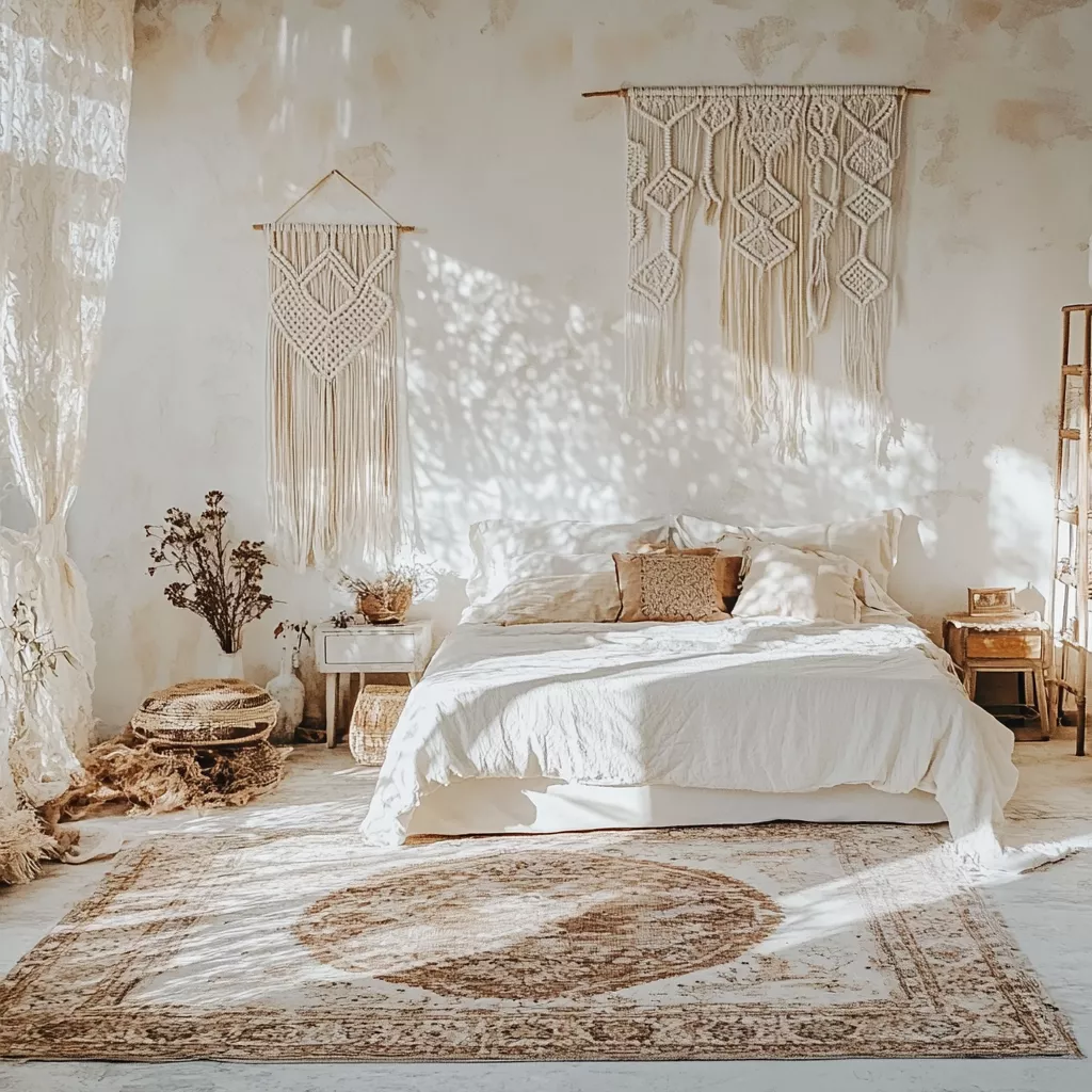 white and beige bedroom 13