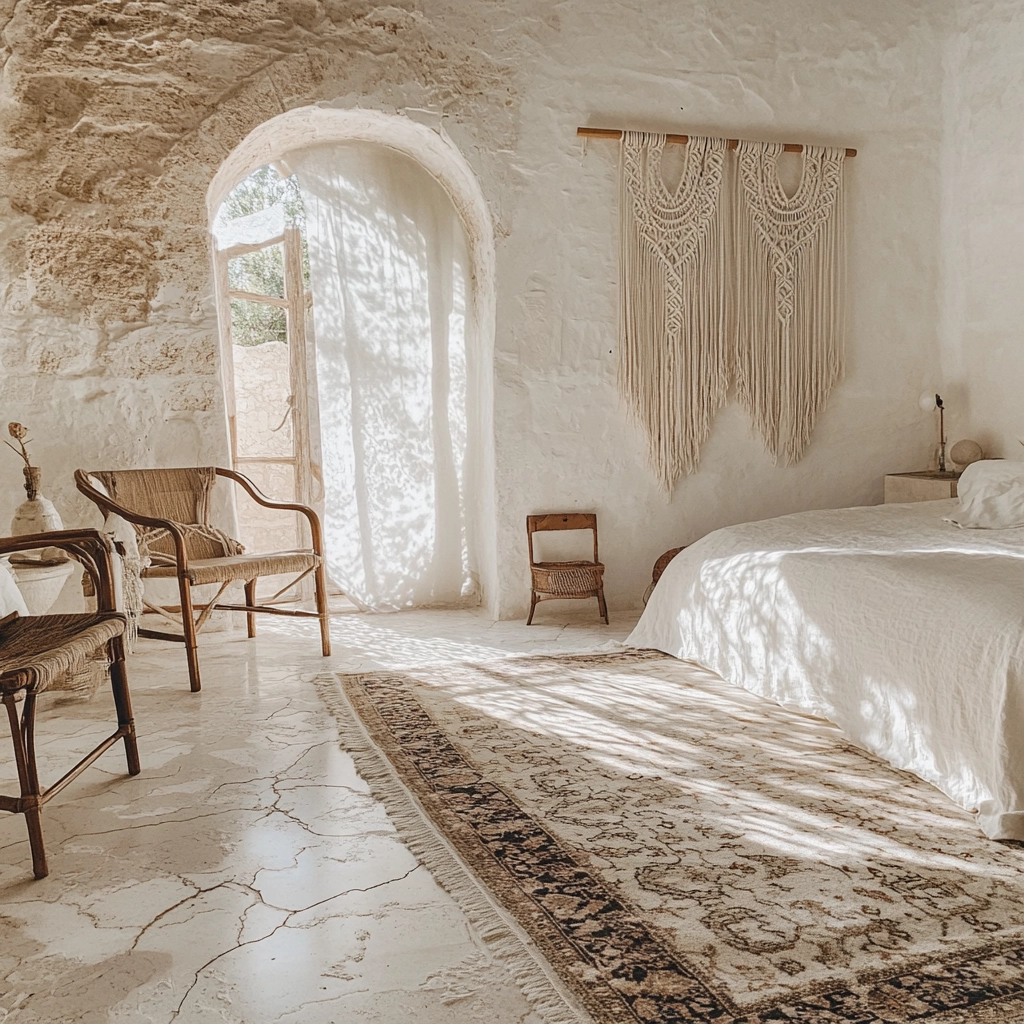 white and beige bedroom 15