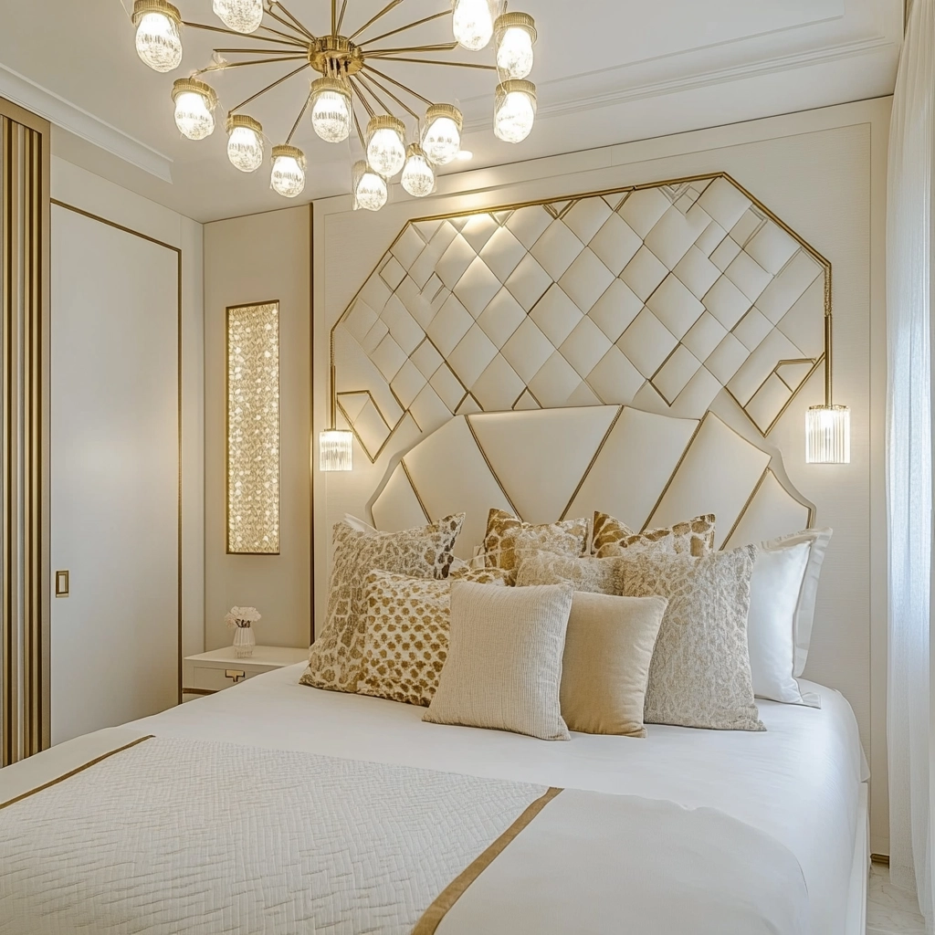white and beige bedroom 18