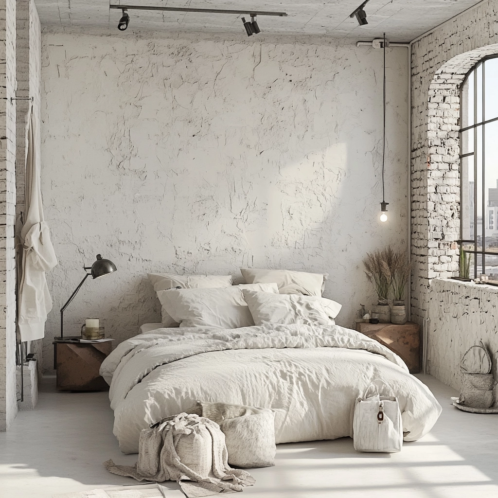 white and beige bedroom 28