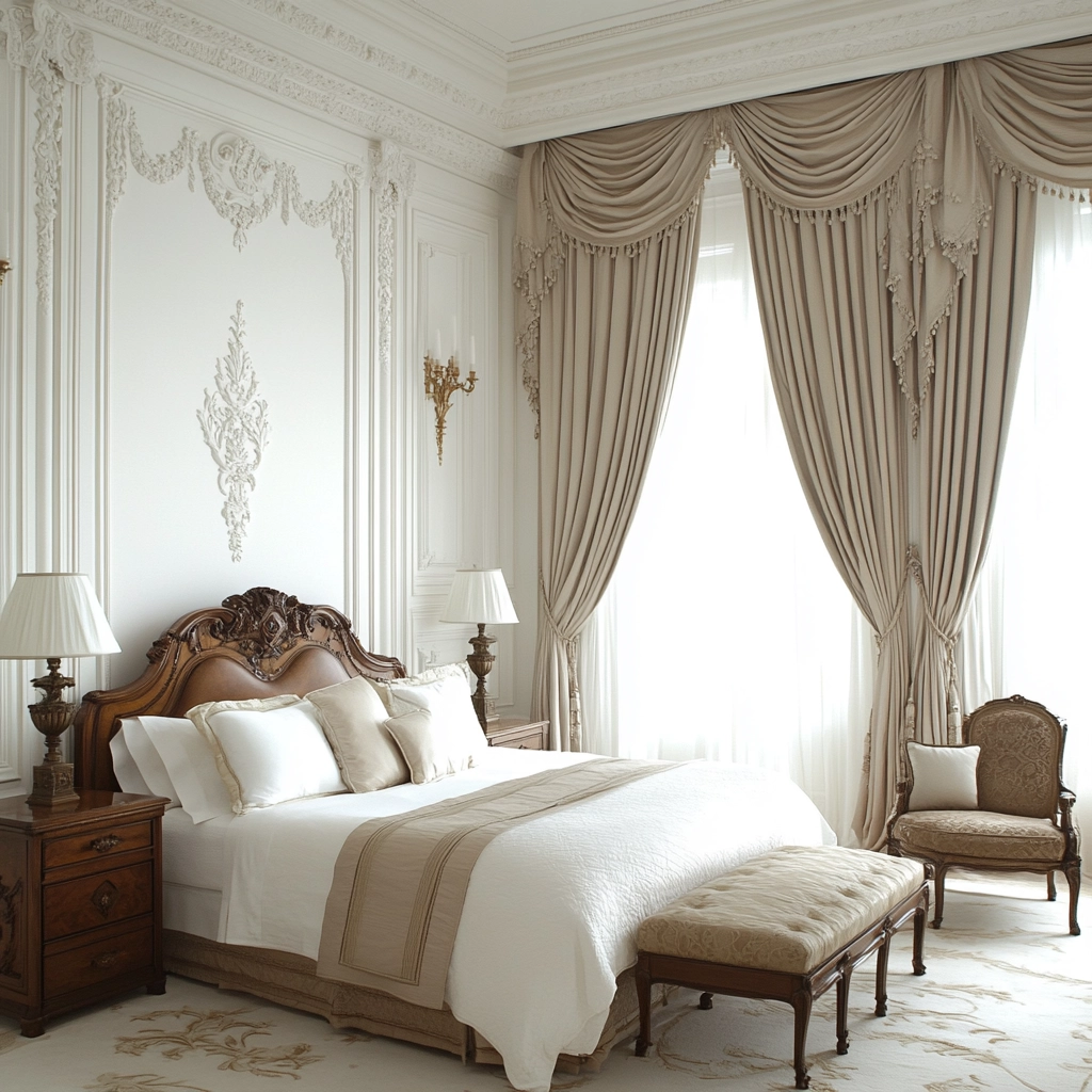 white and beige bedroom 31