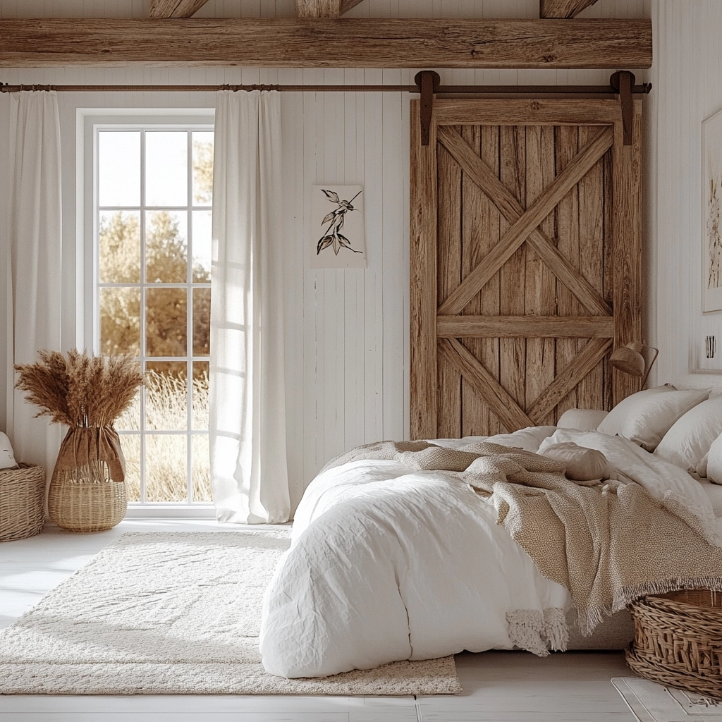 white and beige bedroom 38