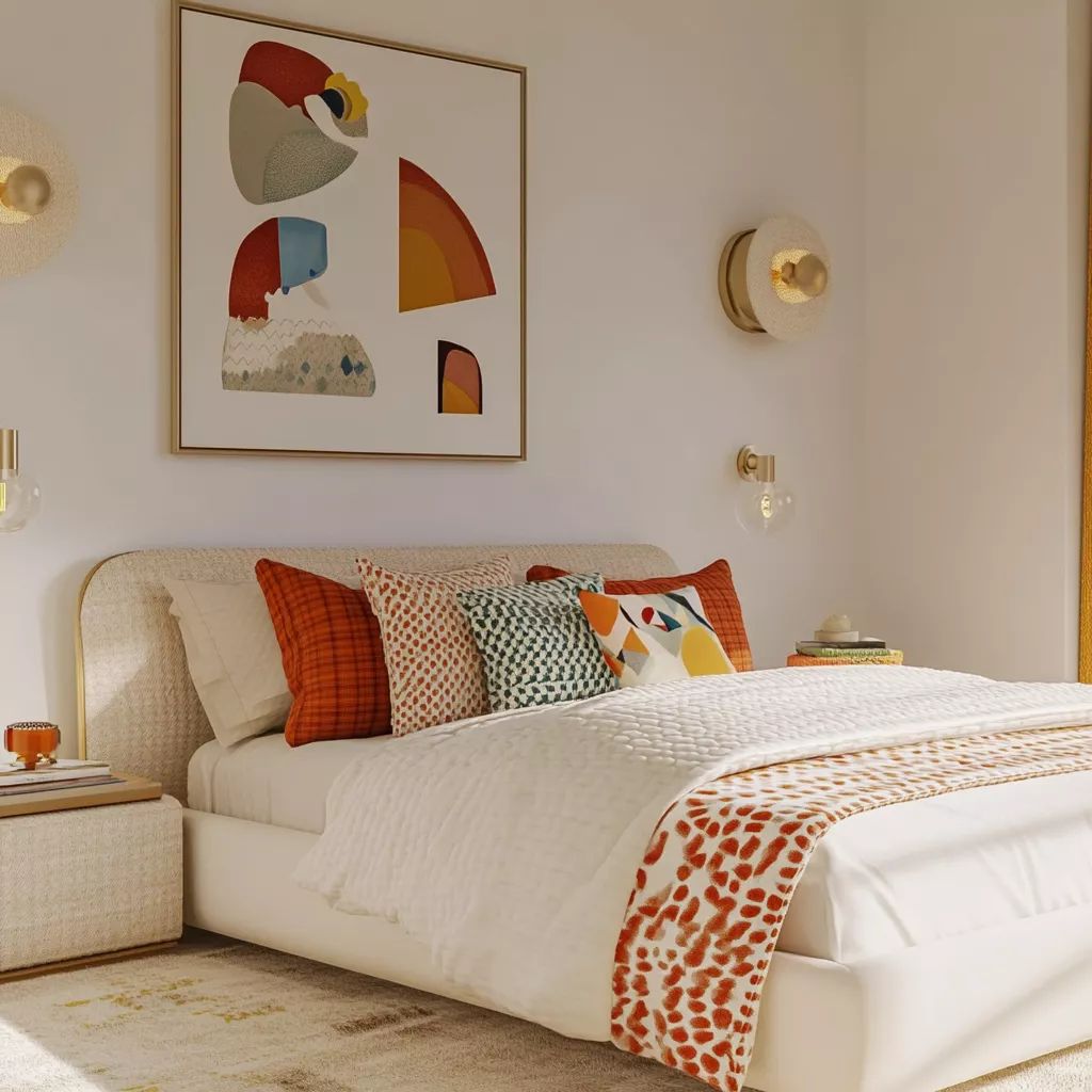 white and beige bedroom 43