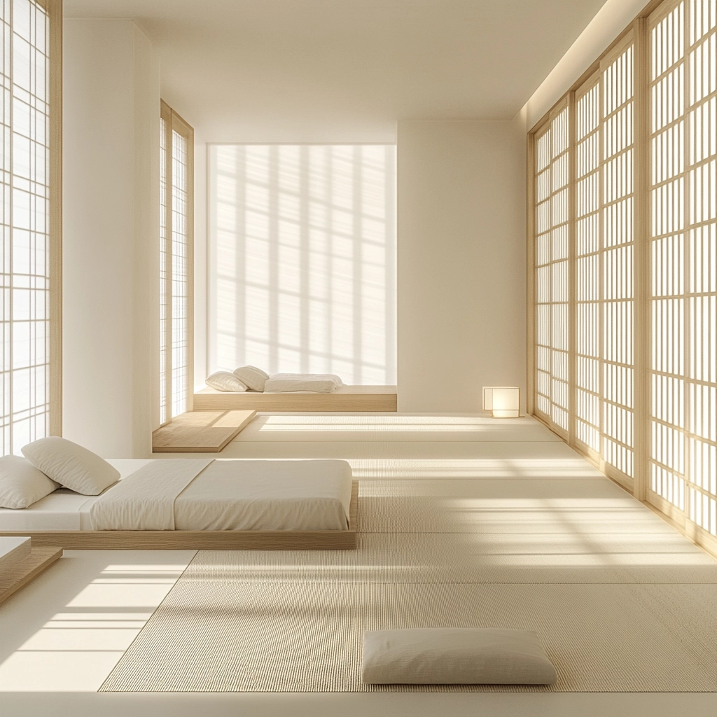 white and beige bedroom 47